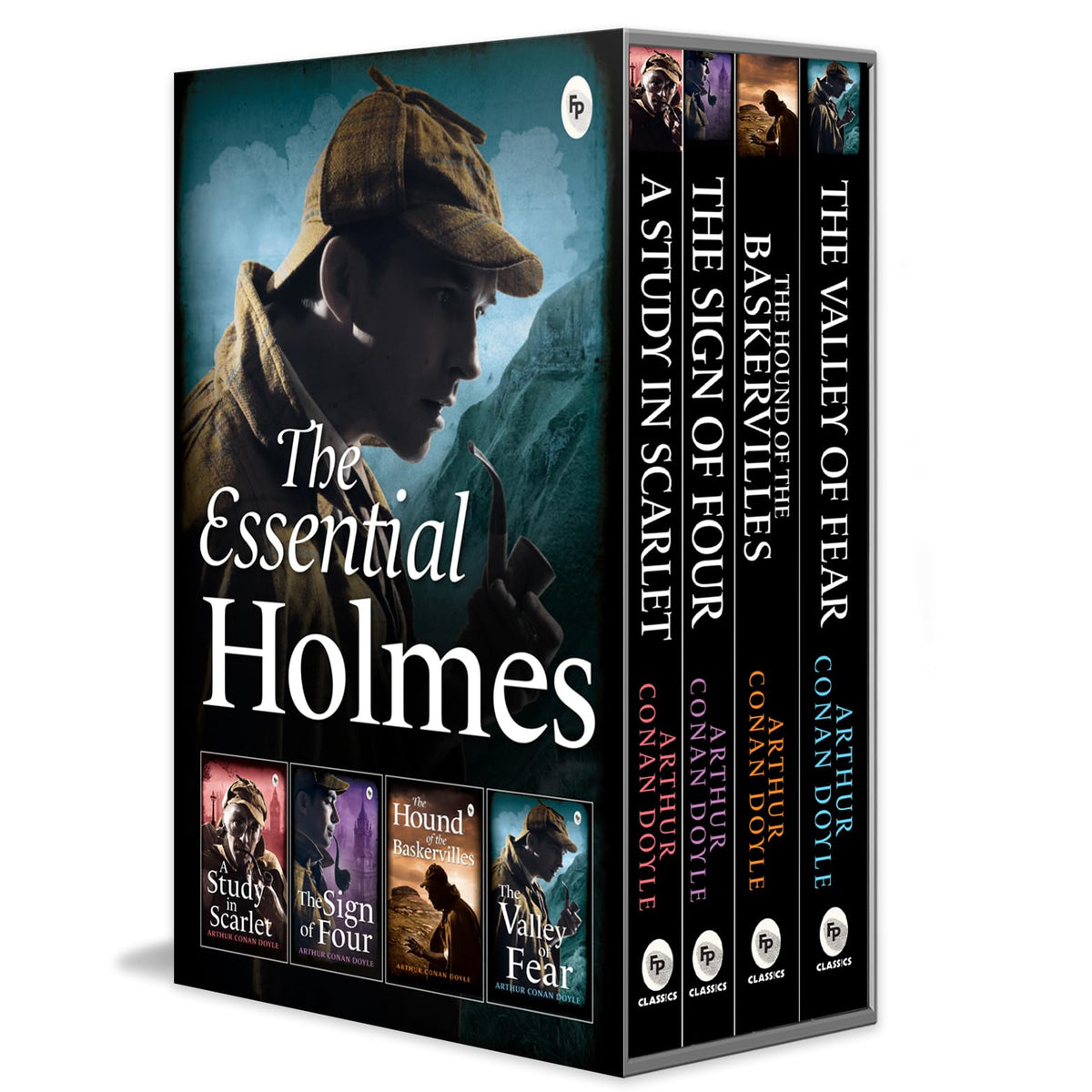 The Essential Holmes Boxed Set (A Study In Scarlet, The Sign Of Four, The Hound Of Baskervilles, And The Valley Of Fear) (Fingerprint Classics)