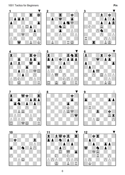 1001 Tactics for Beginners - Complete Tactical Training for Improving Chess Players | A4 Size Chess Puzzle Book