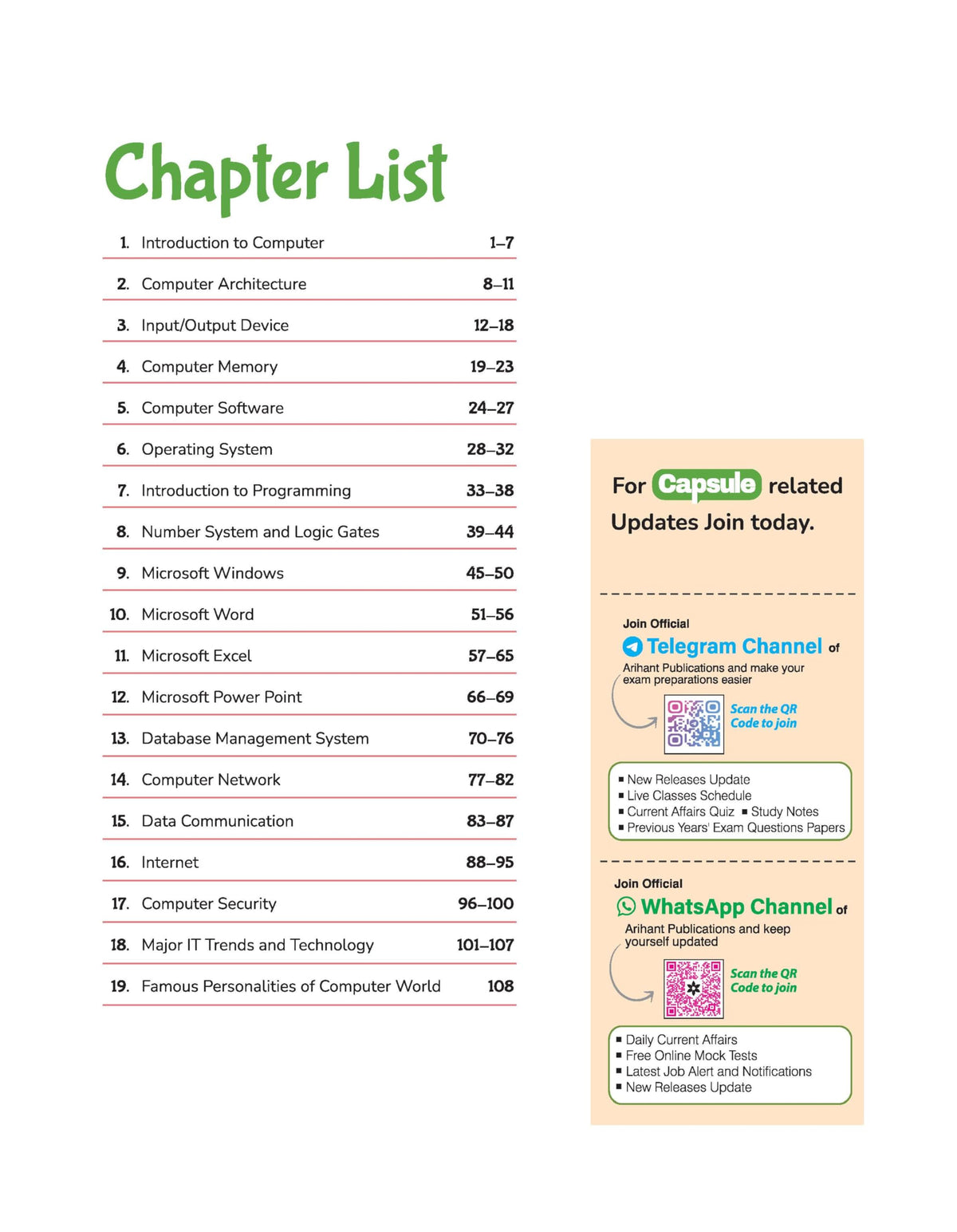 Arihant Computer Capsule Handwritten Notes Exam 2026-27 | For SSC, Railway, Banking, Police, AFCAT, DSSSB, IB, CSAT & Govt Exams | Quick Revision Short Notes with Tricks & Formulas | English Medium