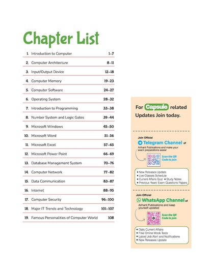 Arihant Computer Capsule Handwritten Notes Exam 2026-27 | For SSC, Railway, Banking, Police, AFCAT, DSSSB, IB, CSAT & Govt Exams | Quick Revision Short Notes with Tricks & Formulas | English Medium
