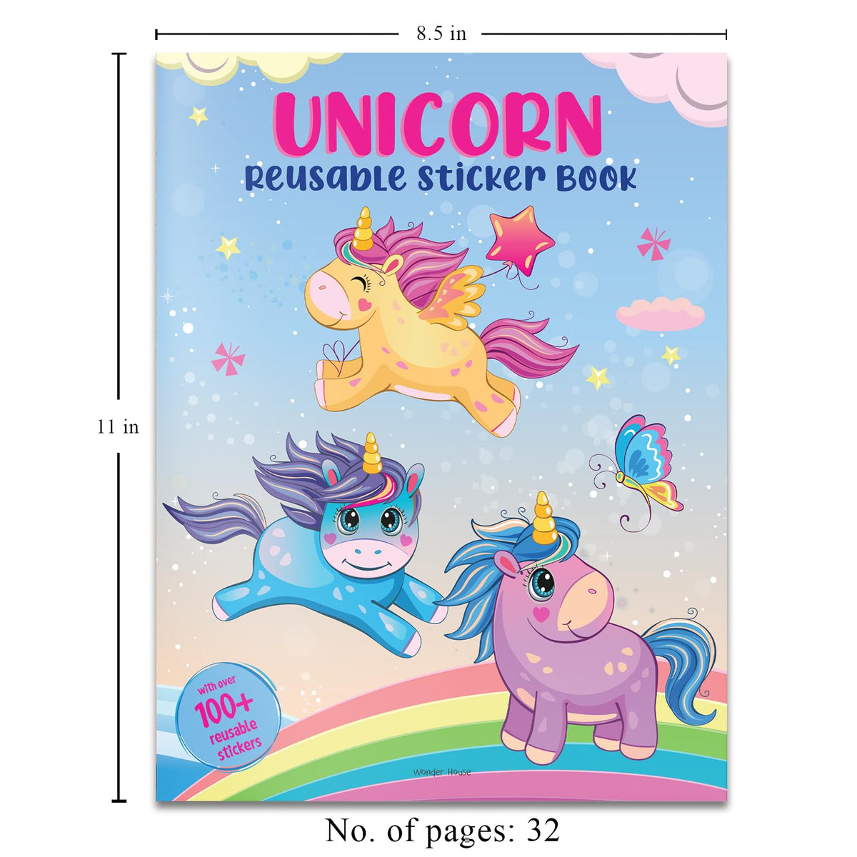 Unicorn Reusable Sticker Book For Children