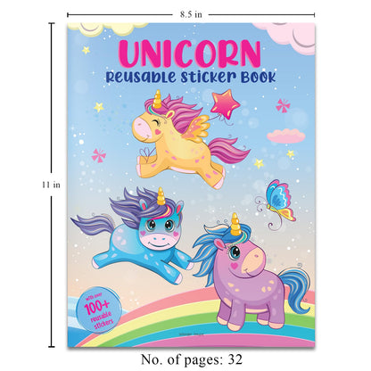 Unicorn Reusable Sticker Book For Children
