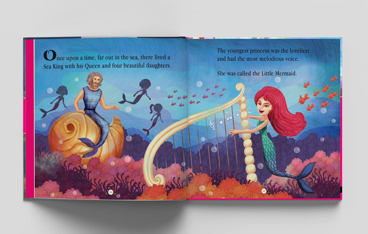 Princess Fairy Tales: Ten Traditional Fairy Tales For Children (Abridged and Retold With Large Font For Easy Reading) 8 Inches X 8 Inches - Hardback
