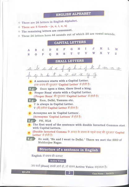 Neetu Singh English Class Notes (Bilingual) | Updated 2026 Edition | KD Publication | Government Exams Preparation