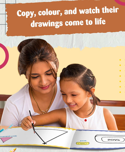 Colouring and Drawing Books for Kids | Practice Copy Color Books | For Preschool, Nursery, Early Learners and Kindergarten Children | 2 to 5 Year Old | Pack of 2