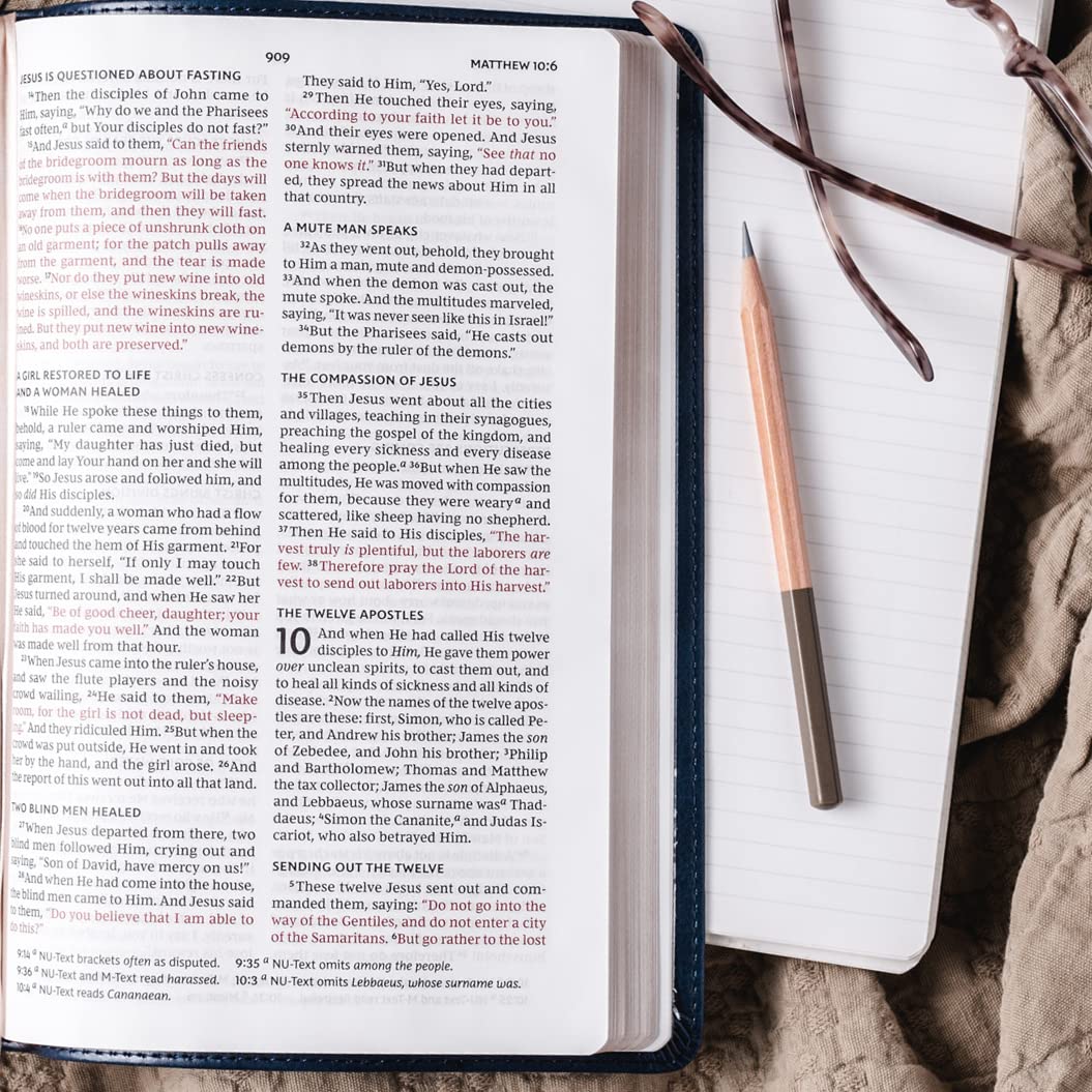 NKJV, Value Thinline Bible, Large Print, Imitation Leather, Black, Red Letter Edition