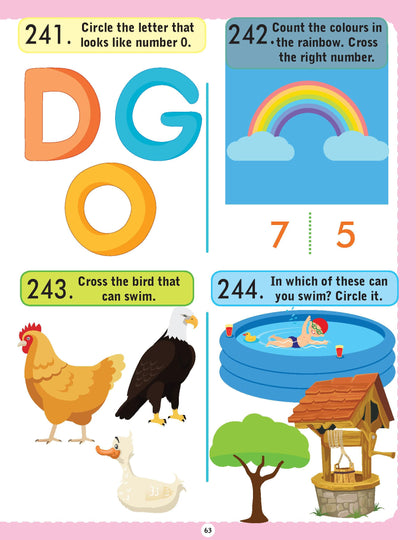 Brilliant Brain Activity Book for Kids Ages 3–4 | Fun Educational Workbook with Puzzles, Tracing, Alphabet, Numbers, Shapes & More | Early Learning for Preschool & Kindergarten