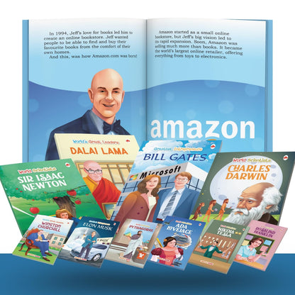 Story Books for Kids - World Famous Personalities (Set of 20 Books) (Illustrated) - Scientists, Entrepreneurs, Leaders - Biographies for Kids - Steve ... Newton, Abraham Lincoln, Churchill