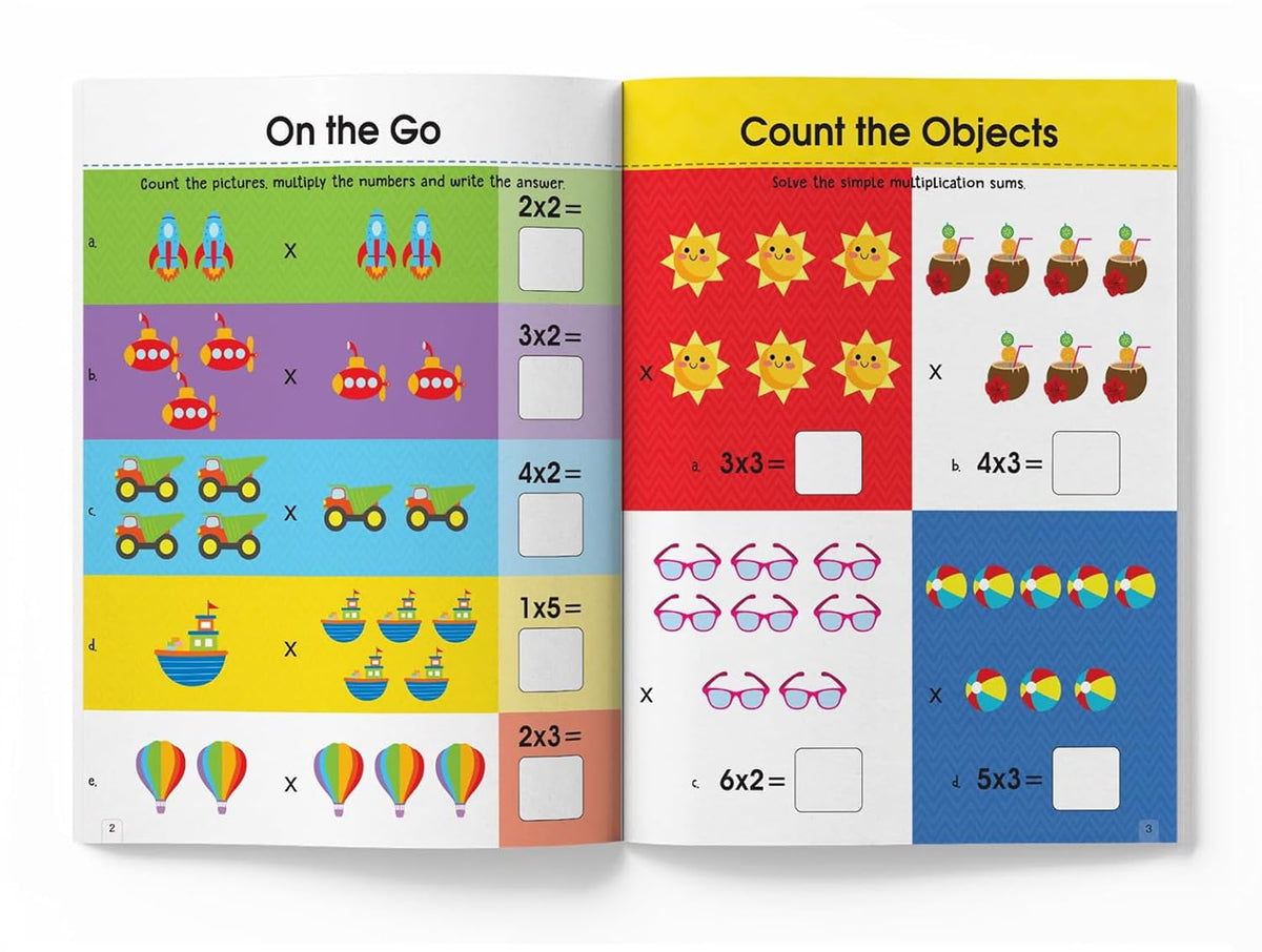 Math Activity Books Bundle 2 – Multiply / Fraction / Addition (Pack of 3 Books)