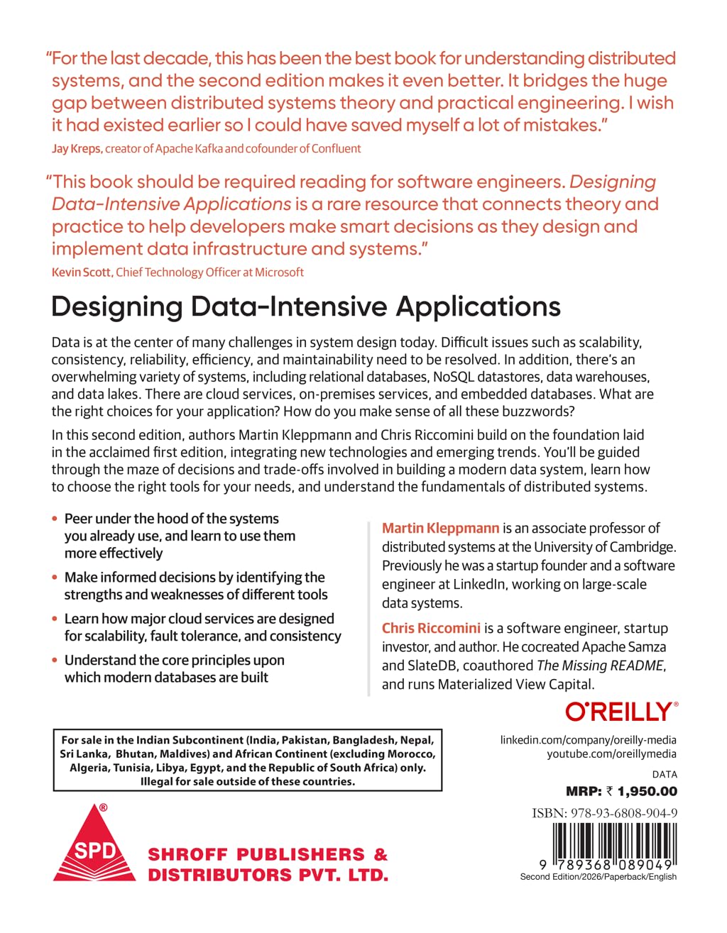 Designing Data-Intensive Applications: The Big Ideas Behind Reliable, Scalable, and Maintainable Systems, 2nd Edition (Greyscale Indian Reprint)