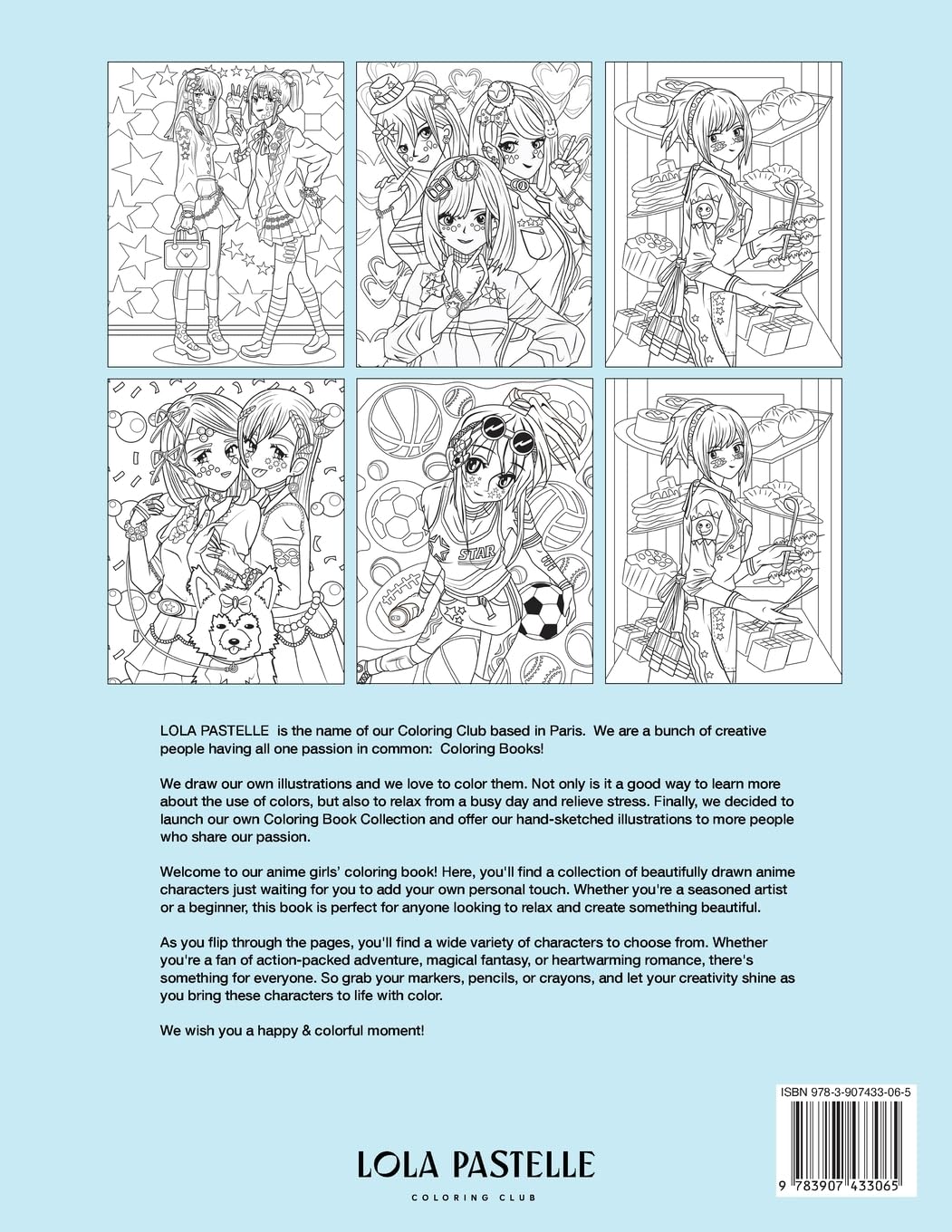 Anime Girls Coloring Book: Amazing Japanese anime illustrations for adults, teens, and kids
