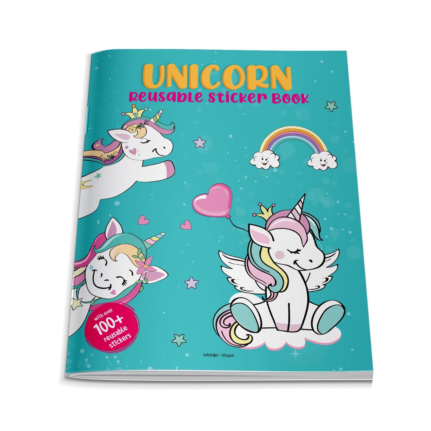 Unicorn world Fun Reusable Sticker Book book cover