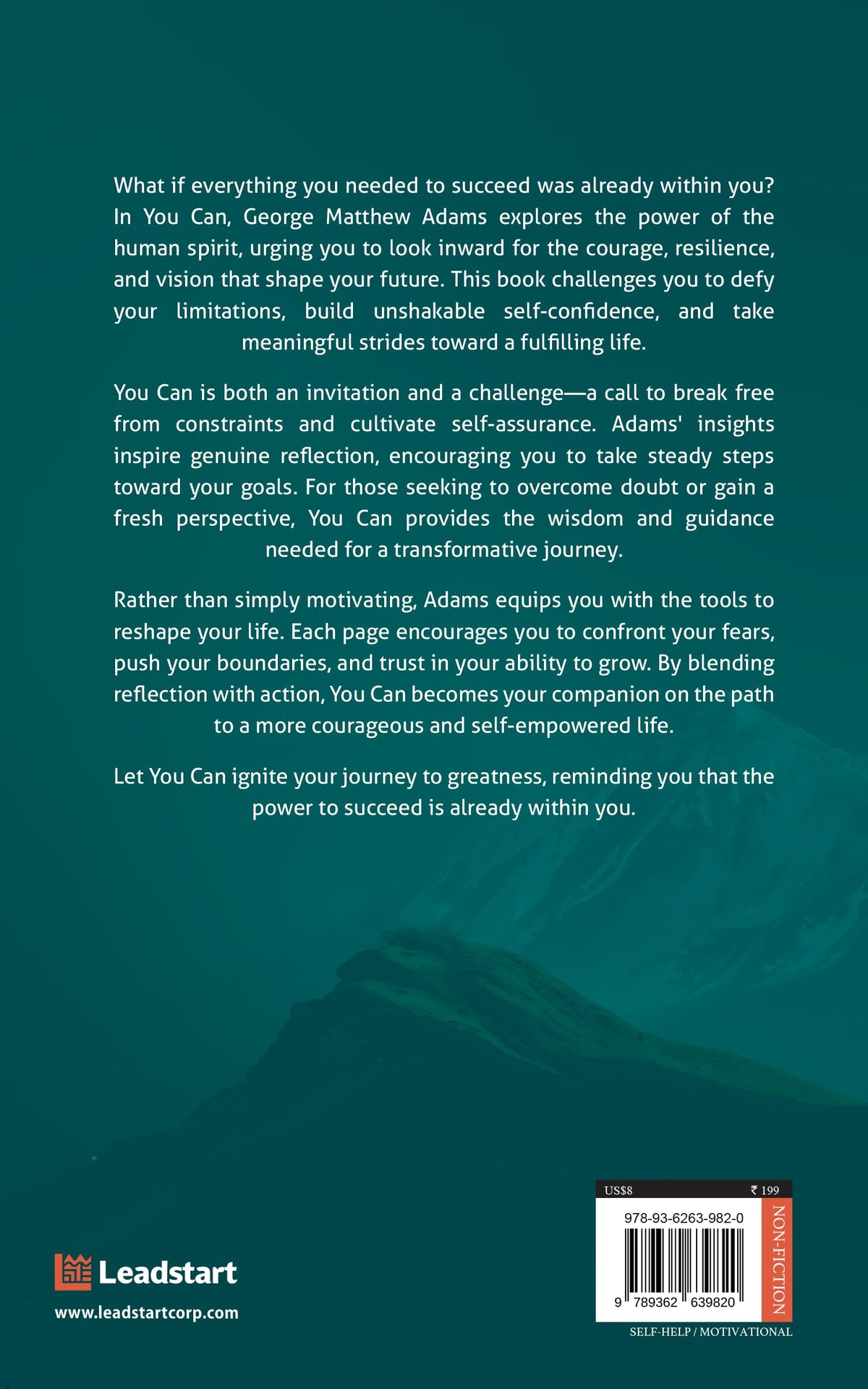 You Can Book George Mathew Adams [Premium Paperback] Power of Positive Thinking | Inspirational Books & Self Growth Books | The Art of Thinking Clearly | Power of Subconscious Mind | Law of Attraction