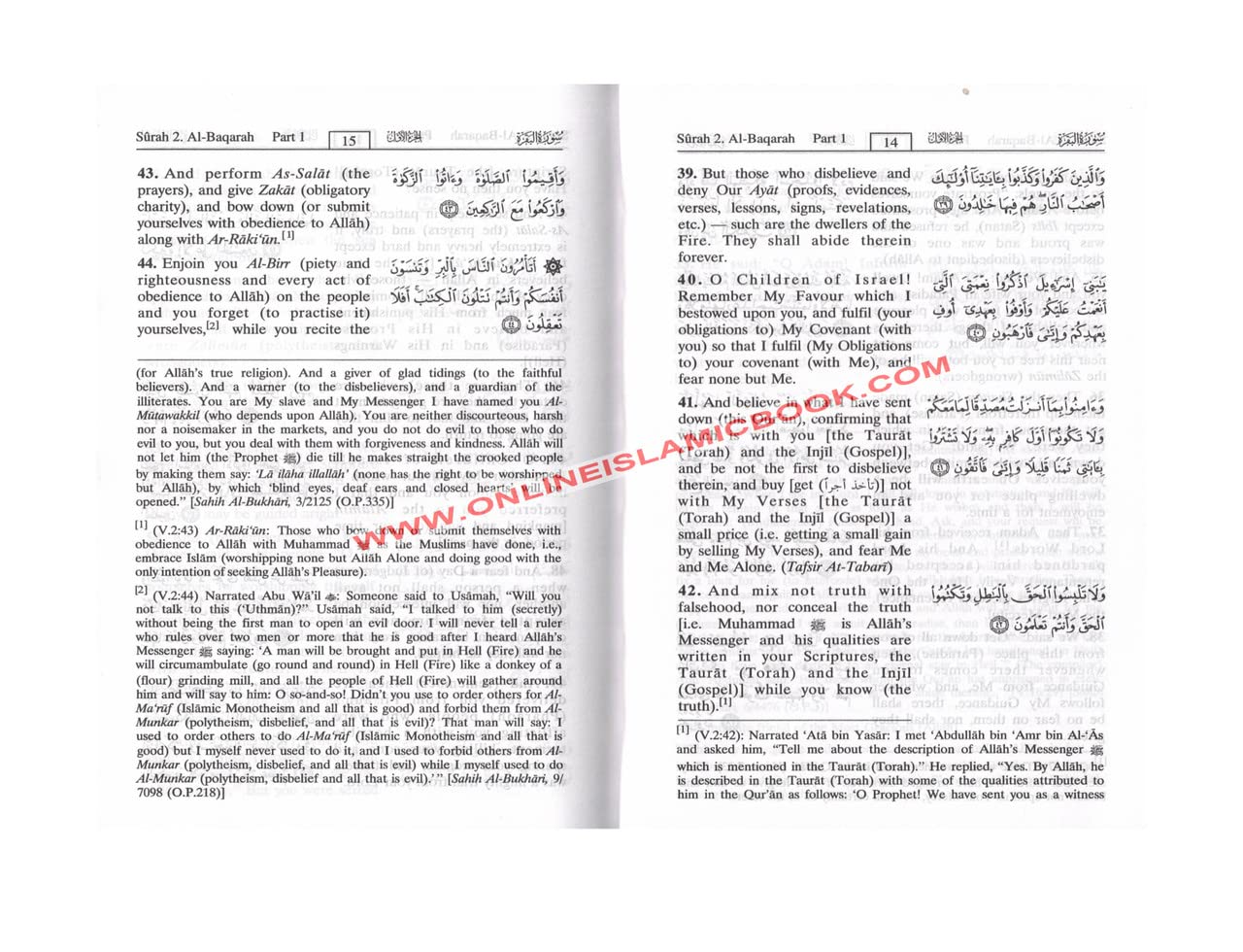 The Noble Quran small Size (English and Arabic)