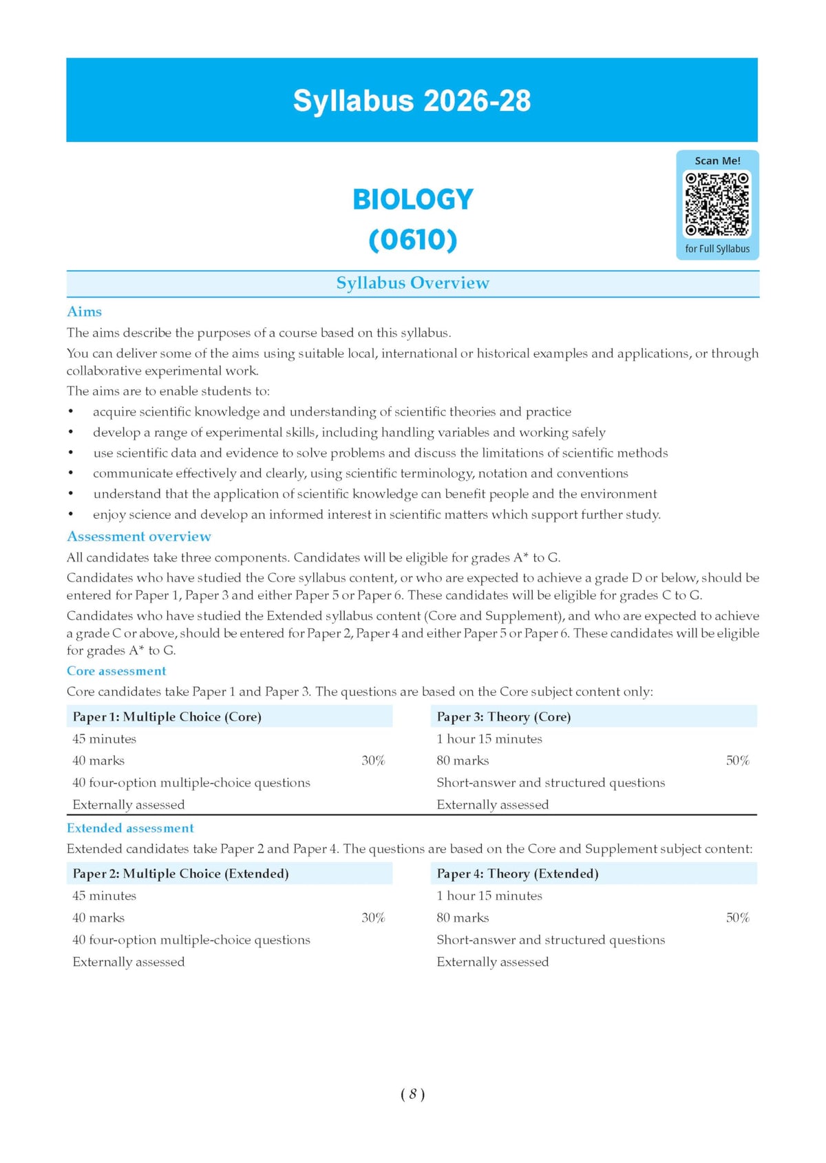 Oswaal IGCSE Biology (Papers 1,2,3,4) Core & Extended | Topical Past Solved Papers (2016-Oct.-Nov., 2025) | Aligned with Cambridge IGCSE™ Coursebook | with Oswaal AI