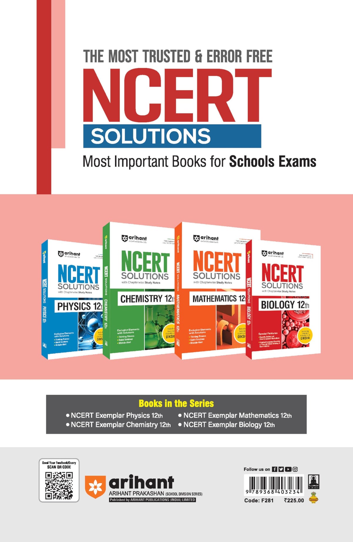 Arihant NCERT Exemplar Physics 12th Latest Rationalized Edition | Problems & Solutions with Exclusive Elements | Thinking Process, Concept Insight, Mistake Alert | For Exam 2026-27