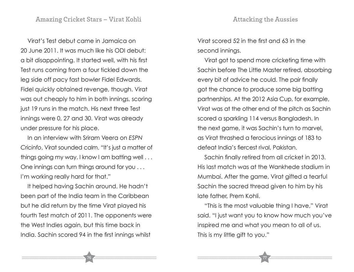 Virat Kohli: A new sports biography book for 2024: Book 2 (Amazing Cricket Stars)