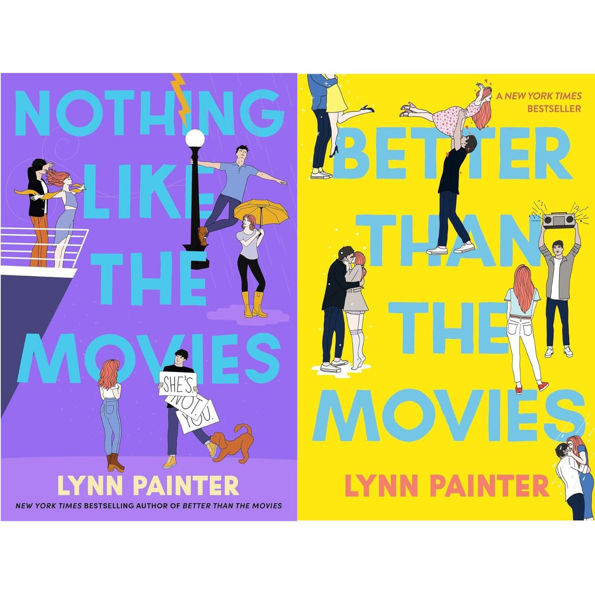 Nothing Like the Movies and Better Than the Movies Young Adult Romance Fiction Book Set Love Story Paperback Combo