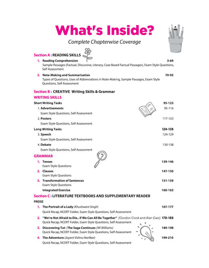 Arihant All in One English Core Class 11 for CBSE Exam 2026-27 | NCERT Based Complete Theory, Practice Exercises, CBQs, A-R, Sample Papers & Mind Maps | Revised Edition as per Latest Syllabus