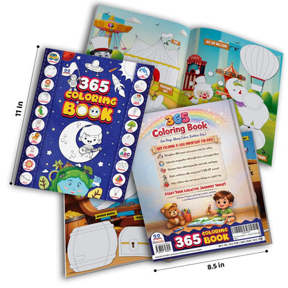 Colouring Book for Kids - 365 Colour Drawing Book | Premium Quality Coloring Book | Ages: 2 - 6 Years | Two Brothers Publications
