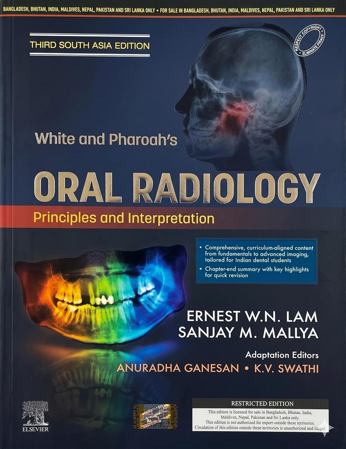 White and Pharoahs Oral Radiology - Principles and Interpretation - 3rd/South Asia Edition - [ORIGINAL BOOK WITH HOLOGRAM-TOP GRADE PAPER & PRINT] - For 2026-27