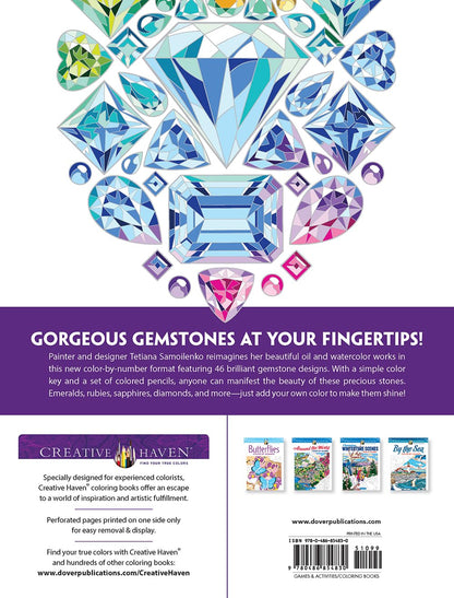 Creative Haven Gemstones Color by Number (Adult Coloring Books: Art & Design)