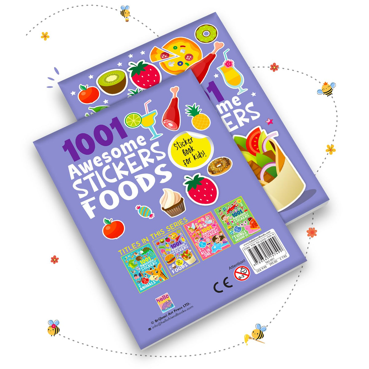 1001 Awesome Stickers Foods Book for Kids | Fun Food Stickers Activity Book | Learning & Creative Play (6+ Years)