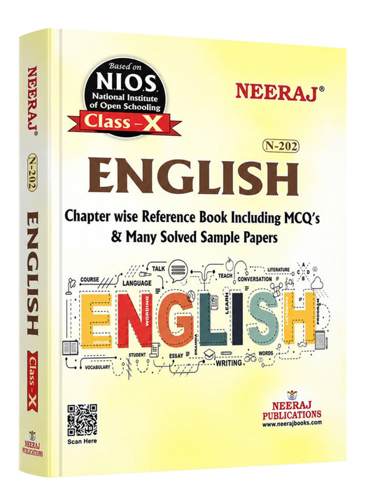 NEERAJ N -202 English Book For Class - 10th- NIOS - Chapter Wise Help Book / Guide including Many Solved Sample Papers and Important Exam Notes– Published by Neeraj Publications