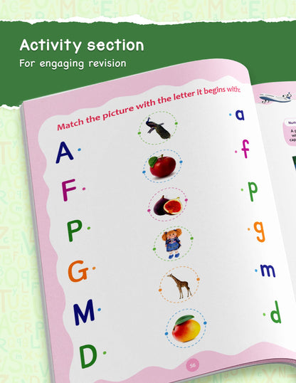 Blossom English Alphabet Writing Book for Kids | 3 to 5 Year Old | ABCD Capital and Small Letter Practice and Activities for Nursery Children | 55 Practice Boxes for each Letter [Paperback] Target Publication