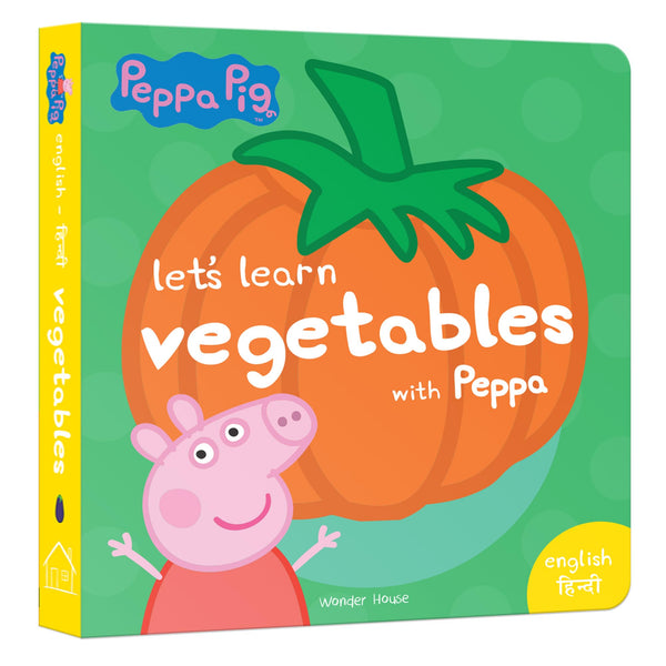 Peppa Board Book - Lets Learn Vegetables with Peppa - English & Hindi: Early Learning for Children