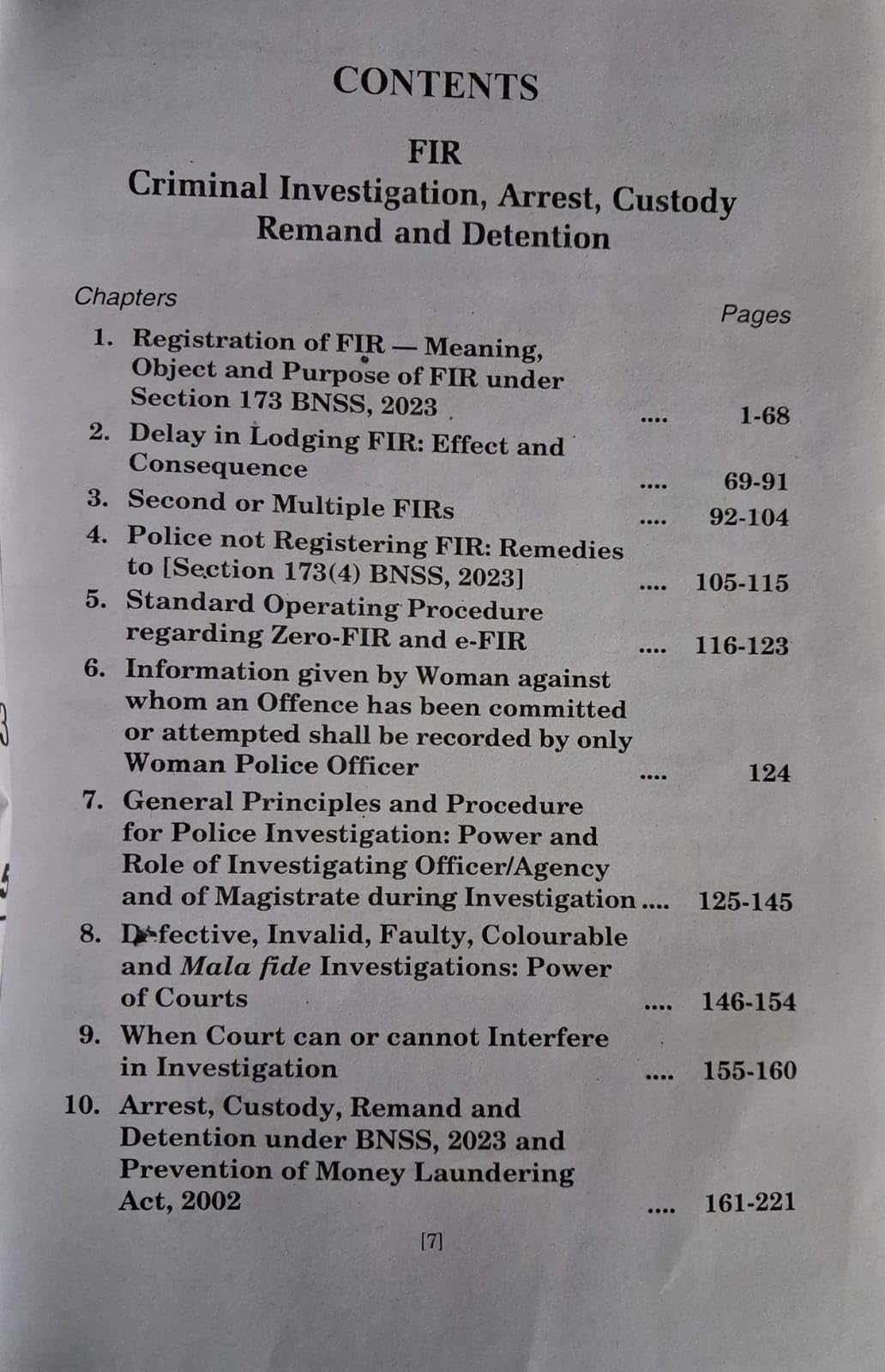 Criminal Law Book on FIR, Investigation, Arrest and Case Proceedings under BNSS 2023, Kamal Law House Kolkata