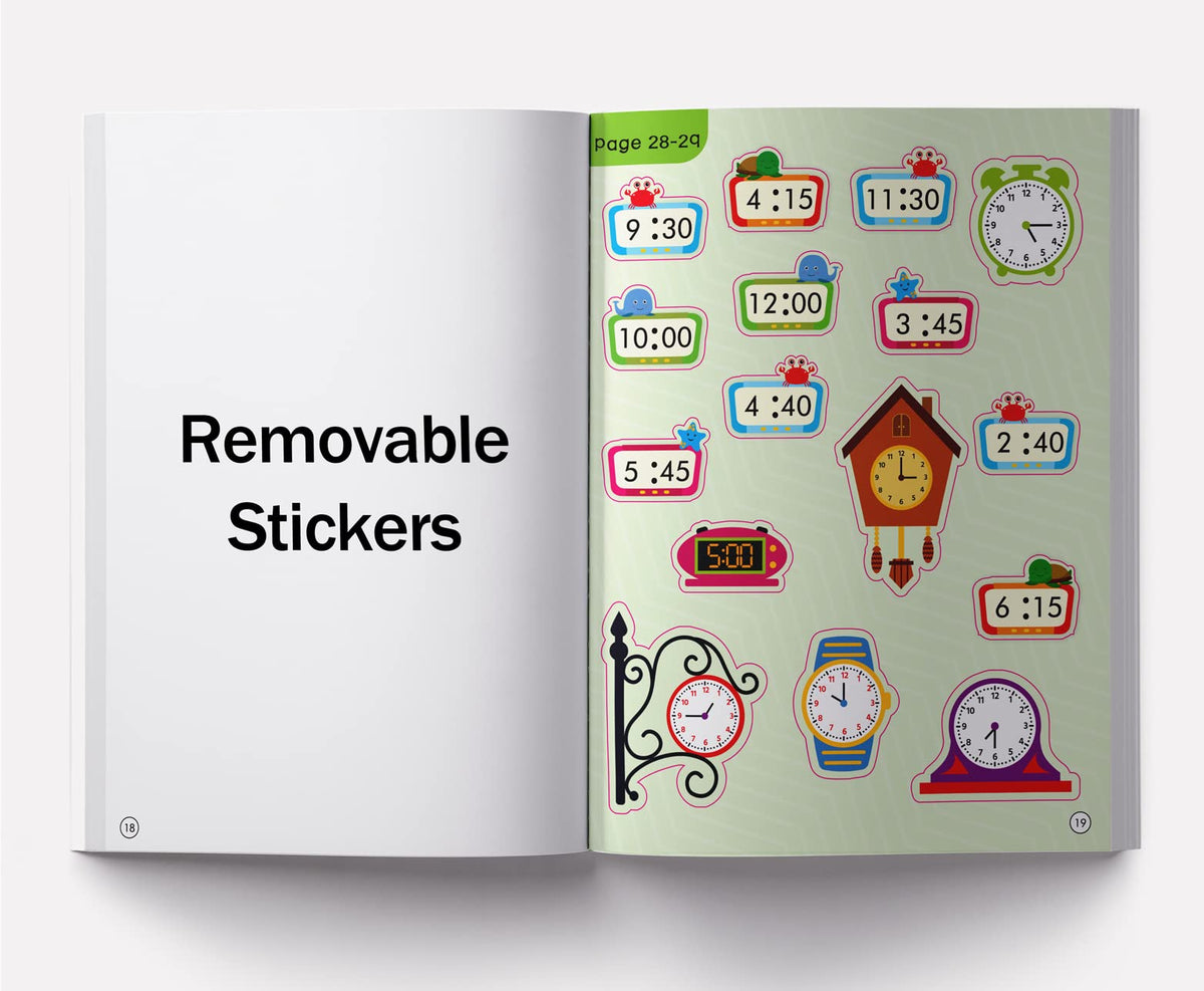 Tell the Time: Sticker Activity Book for Children | Learn to Read the Clock with 100+ Stickers | Ages 4–7 | Fun Way to Master Time Concepts
