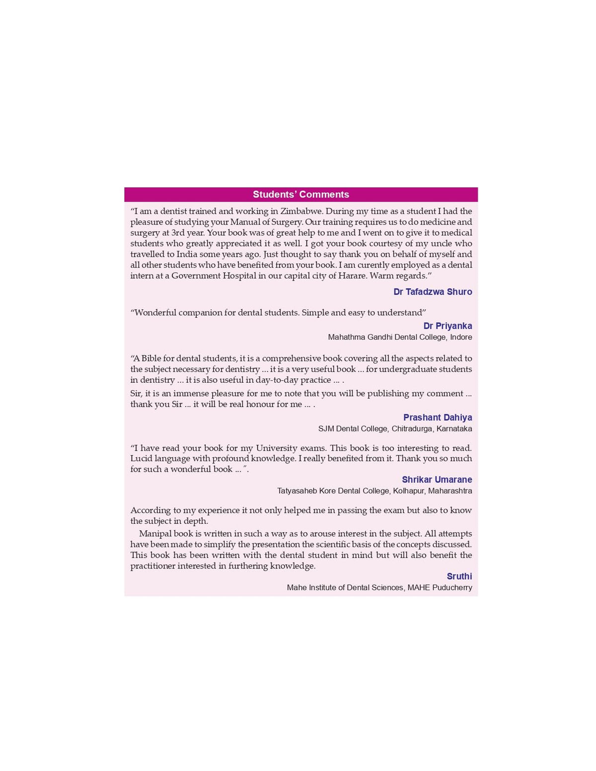 Manipal Manual Of Surgery With Clinical Methods For Dental Students 4Ed (Pb 2022)