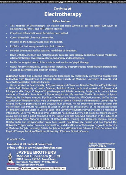 Textbook of Electrotherapy, 4/E for BPT and MPT Physiotherapy Students | Electrotherapy Modalities Guide: Low, Medium and High Frequency Currents, Ultrasound, Laser and Cryotherapy