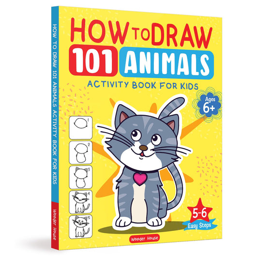 How to Draw: 101 Animals Activity Book for Kids | Step-by-Step Drawing Guide | Ages 5+ | 3+ Hours of Creative Fun
