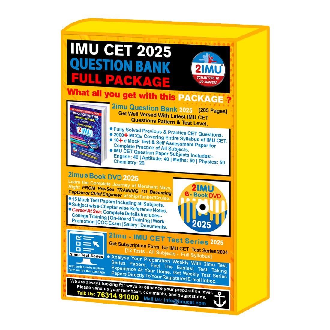 IMU CET 2025 Question Bank with Test Series Subscription || 2IMU® Join Merchant Navy