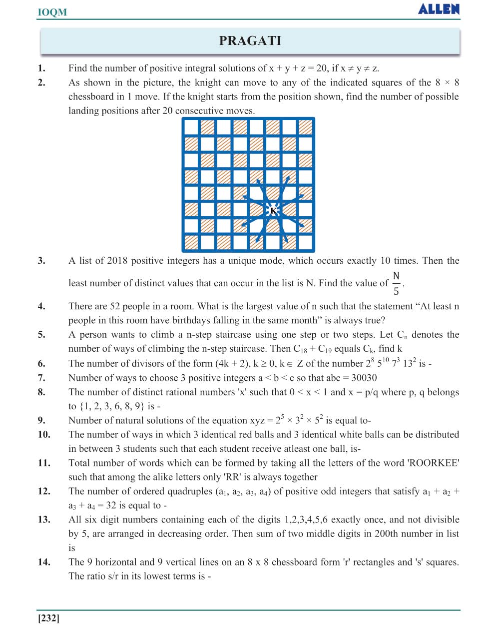 Indian Olympiad Qualifier in Mathematics (IOQM/ PRE-RMO) Book Part 1 & 2 with Solutions for Class 8 to 12 (Set of 3 Books Combo) by ALLEN