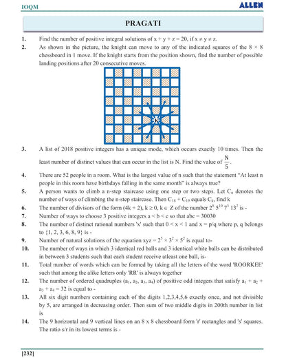 Indian Olympiad Qualifier in Mathematics (IOQM/ PRE-RMO) Book Part 1 & 2 with Solutions for Class 8 to 12 (Set of 3 Books Combo) by ALLEN