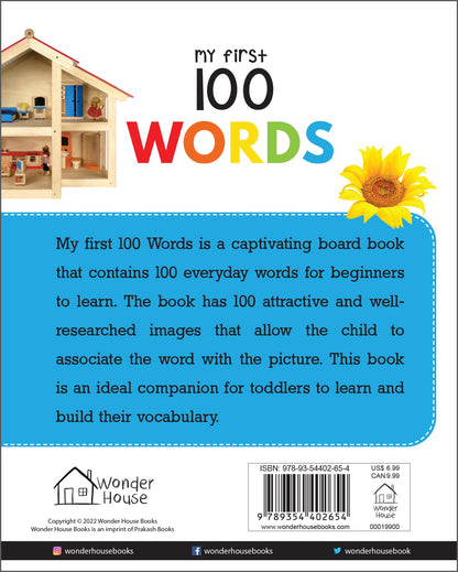 My First 100 Words For Kids | Age 0–5 Years | Vocabulary Building Board Book | Early Learning | Everyday Words | Animals | Food | Toys | Objects | Bright Pictures | Babies & Toddlers | Latest Edition