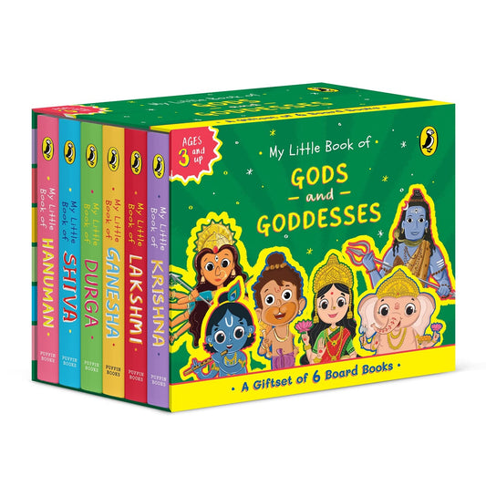 My Little Book of Gods and Goddesses Board Book Set of 6 (Illustrated board books on Hindu mythology: Krishna, Lakshmi, Ganesha, Shiva, Durga, Hanuman; for ages 3+