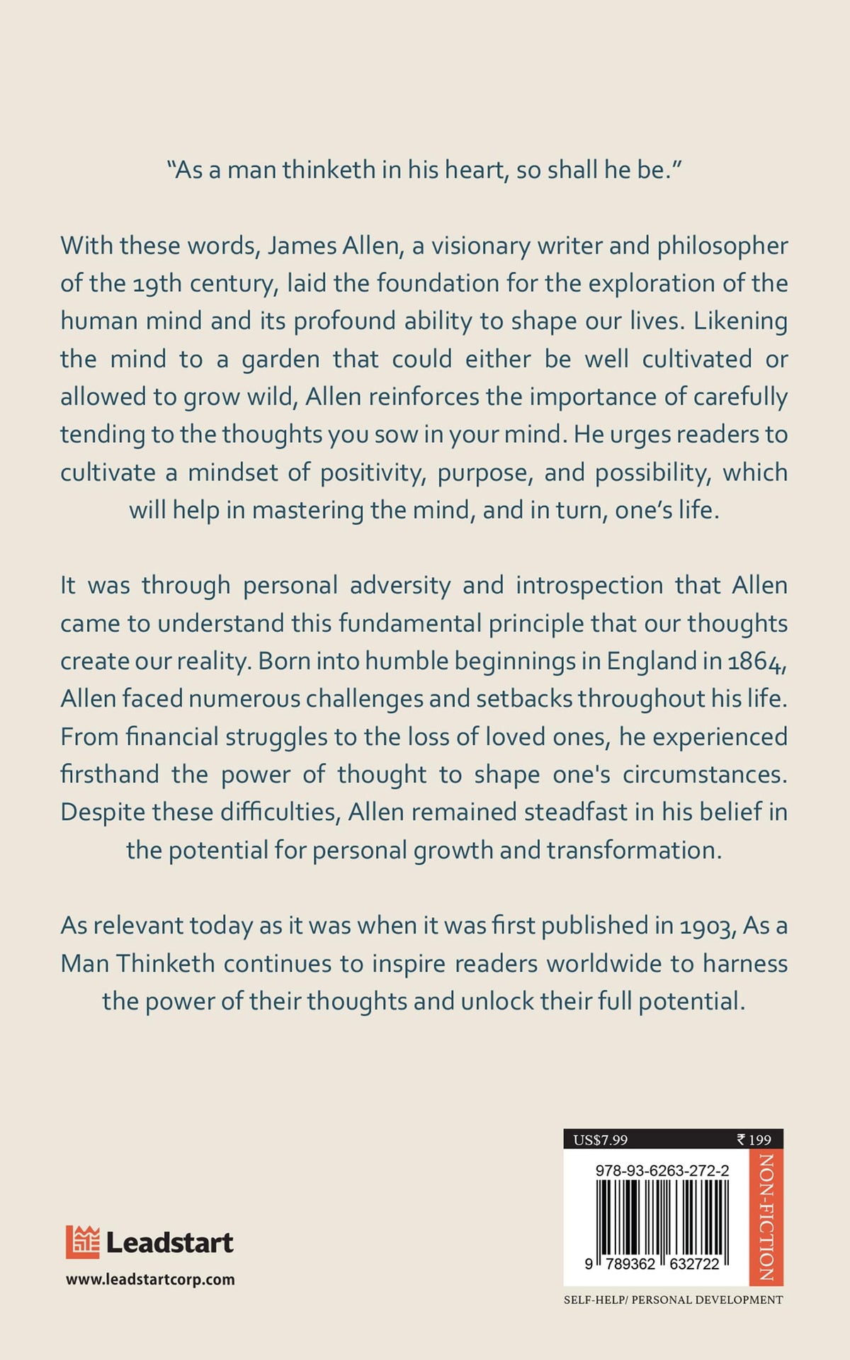 As A Man Thinketh in Modern English by James Allen [Premium Paperback] | Easy to Read Vs Original | Self Improvement Books | Human Psychology Book Under 100 Pages | Manifest and Think Better Thoughts