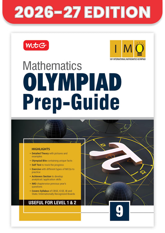 MTG Mathematics (IMO) Olympiad Prep Guide Class 9 | Detailed Theory, Exercise with Self Test For Practice | SOF Olympiad Books For Exam 2026-27 (Useful For Level-1 & 2)