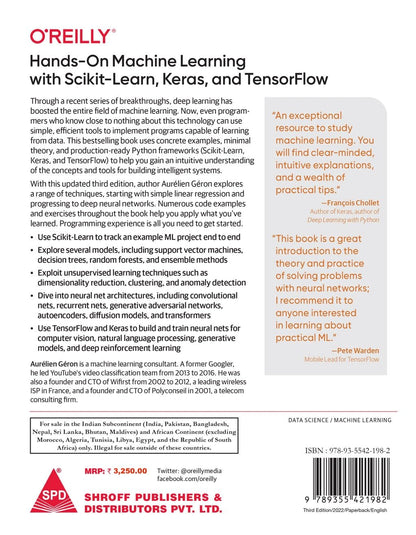 Hands-On Machine Learning with Scikit-Learn, Keras, and TensorFlow: Concepts, Tools, and Techniques to Build Intelligent Systems, Third Edition (Full Colour Print)