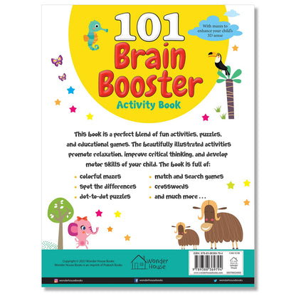101 Brain Booster Activity Book | Fun Activity Book For Children | Puzzles, Games, Educational Activities | Ages 5 And Up