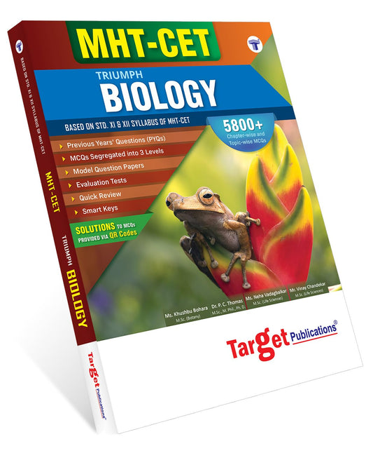 MHT-CET Triumph Biology for 2027 Exam | Chapter Lens, 5800+ MCQs Chapterwise & Topicwise , PYQs, Model Question Papers | Based on 11th & 12th Maharashtra Board Syllabus