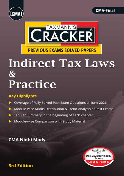 Taxmann's CRACKER COMBO for CMA Final | Dec. 2026/June 2027 Exams | Group IV – Papers 17 to 20A | CRACKER Series | CMAD, CFR, ITLP, and SPMBV | July 2026 Edition | Set of 4 Books