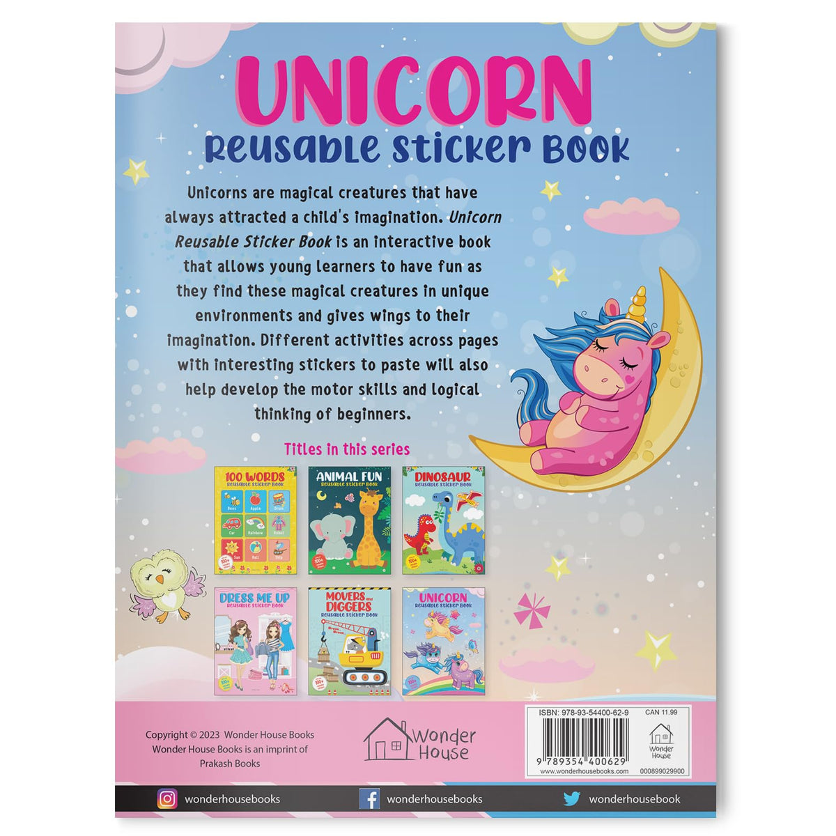 Unicorn Reusable Sticker Book For Children