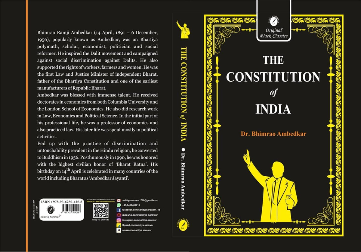 THE CONSTITUTION OF INDIA IN ENGLISH – Original & Authentic Text | Premium Giftable Classic Edition | High-Quality Printing" | Deluxe Paper Back |
