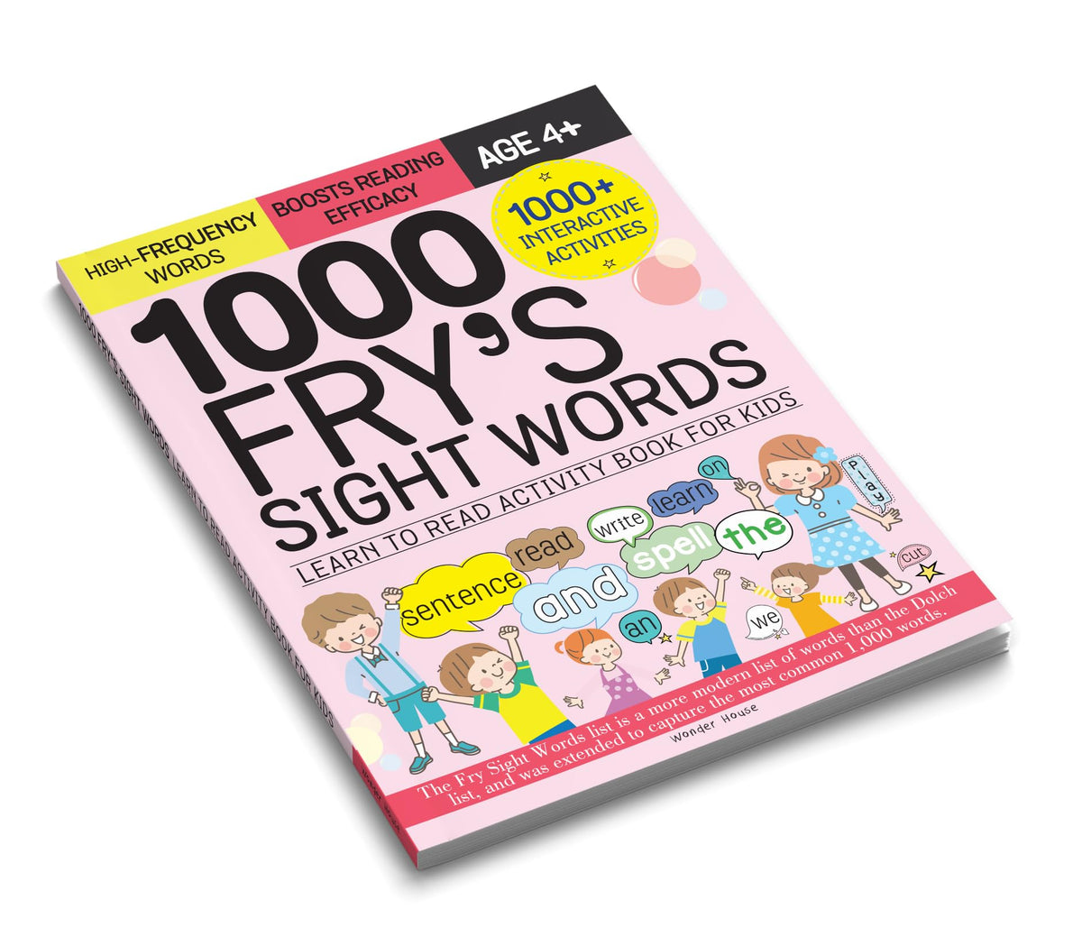 1000 Fry’s Sight Words: Learn to Read Activity Book for Kids | Build Reading Fluency & Confidence | Ages 5–9 | 1000+ High-Frequency Words Practice