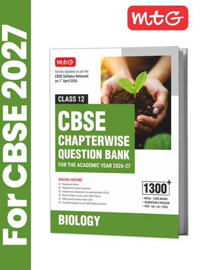 MTG CBSE Class 12 Chapterwise Question Bank Biology For 2027 Board Exam | Based on Latest CBSE Syllabus with 1300+ Questions